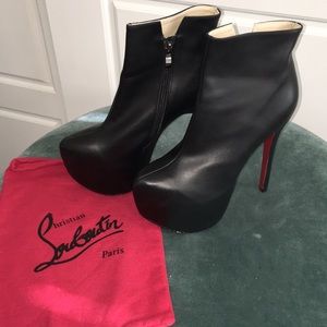 CHRISTIAN LOUBOUTIN platform leather booties